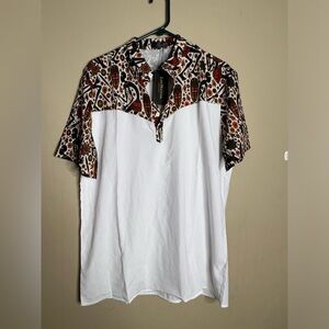 Nwt paisley Lue Matton shirt size lg mens